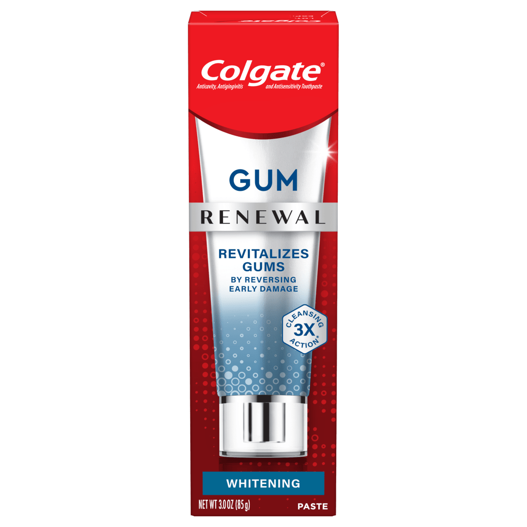 Colgate Gum Renewal Gum Protection Toothpaste Whitening Restoration, Mint Toothpaste for Gingivitis, 3 Oz