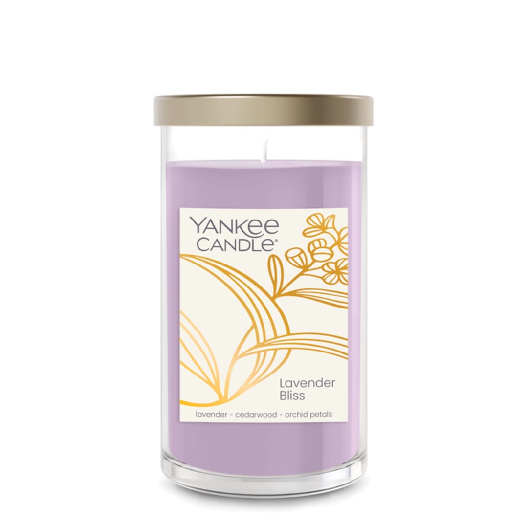 Yankee Candle Lavender Bliss, 14.25 oz Medium Pillar Candle with up to 115 Hour Burn Time