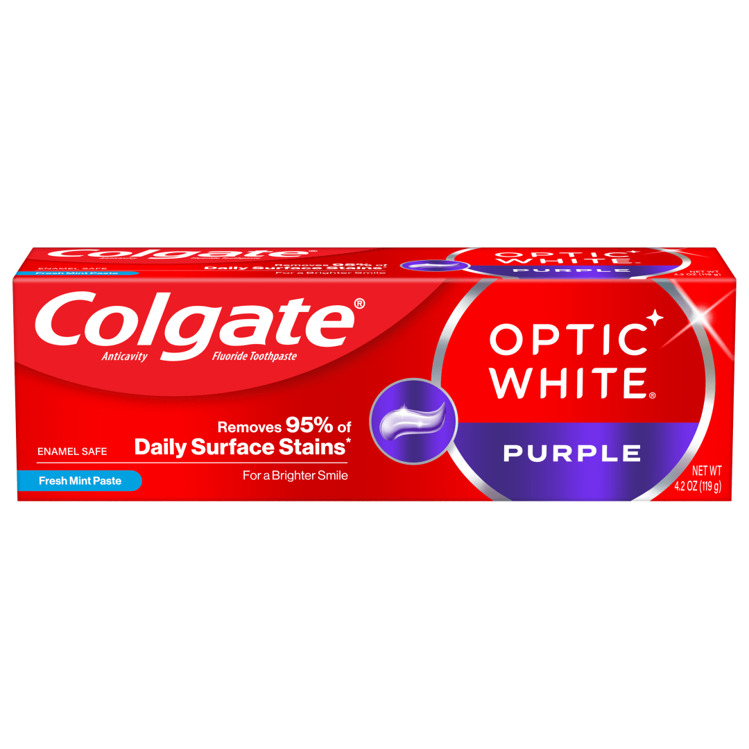 Colgate Optic White Purple Toothpaste for Teeth Whitening