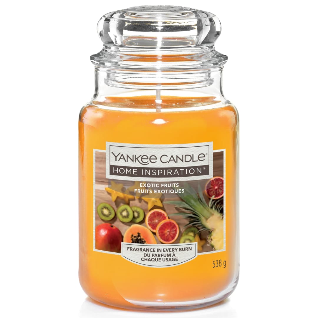 Yankee Candle® Home Inspiration Scented Candle | Exotic Fruits Large Jar Candle | Burn Time: up to 150 Hours