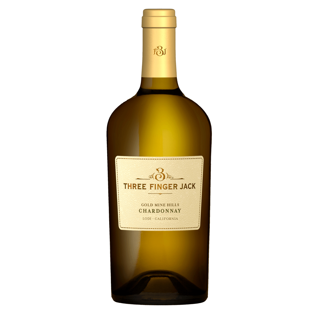 Three Finger Jack Gold Mine Hills Chardonnay White Wine, Lodi, California, 750ml, 14.5% ABV