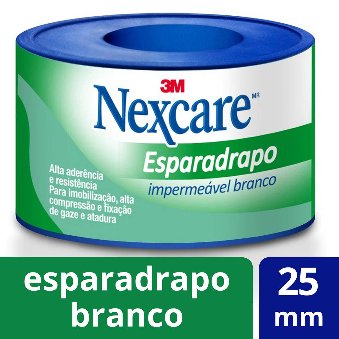Esparadrapo Impermeável Nexcare™, Branco , 25 mm x 3 m