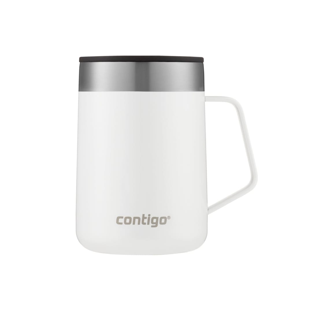 Contigo® Stainless Steel Vacuum-Insulated Mug with Handle and Splash-Proof Lid, 14oz.