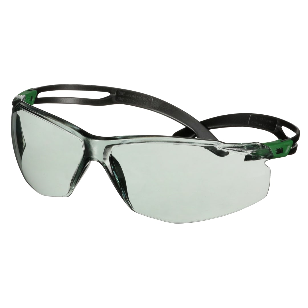 3M™ SecureFit™ 500 İş Güvenliği Gözlükleri, Yeşil/Siyah çerçeve, Çizilmeye Dayanıklı + (K), IR 1,7 Gri lens, SF517ASP-GRN-EU, 20/Kutu