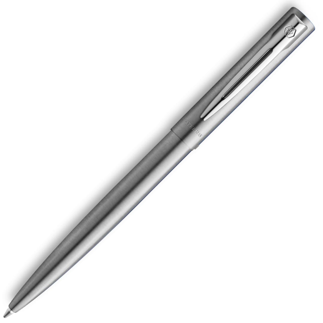 Waterman Allure Ballpoint Pen, Stainless Steel, Medium Point, Blue Ink
