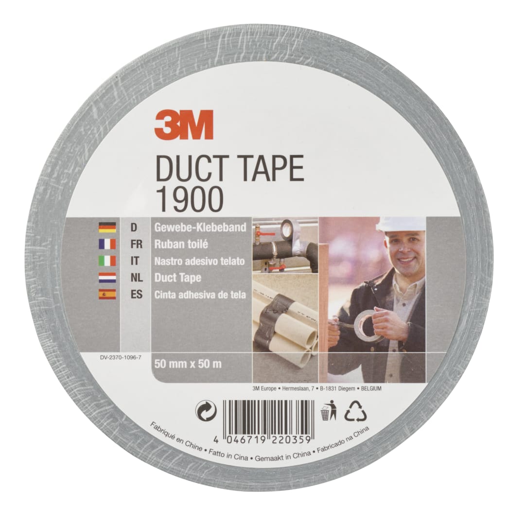 3M™ Değerli Koli Bandı 1900, Gümüş, 50 mm x 50 m, 0.17 mm