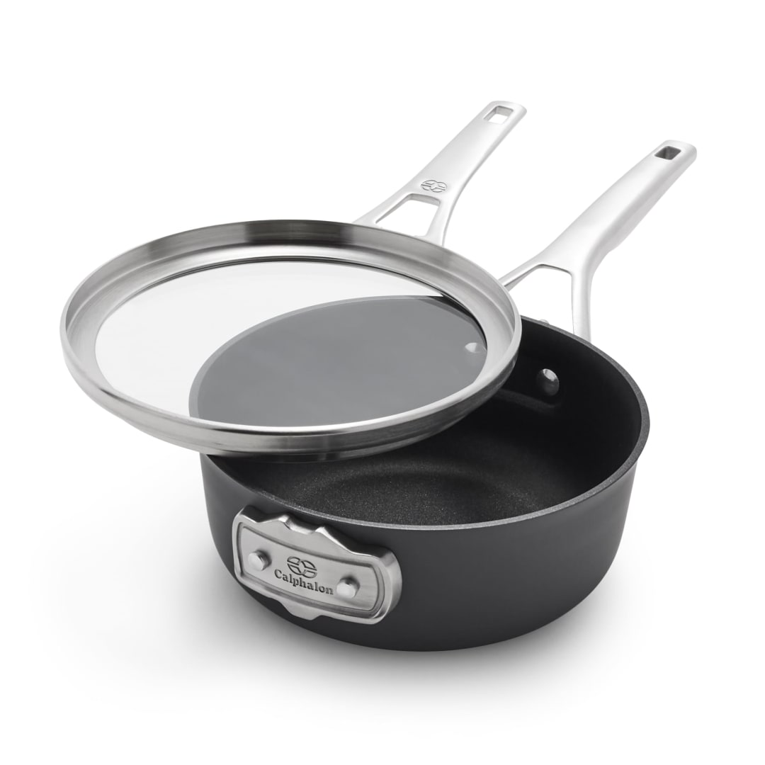 Calphalon® Premier™ Space-Saving Hard-Anodized Nonstick, 2.5 Qt. Saucepan with Lid
