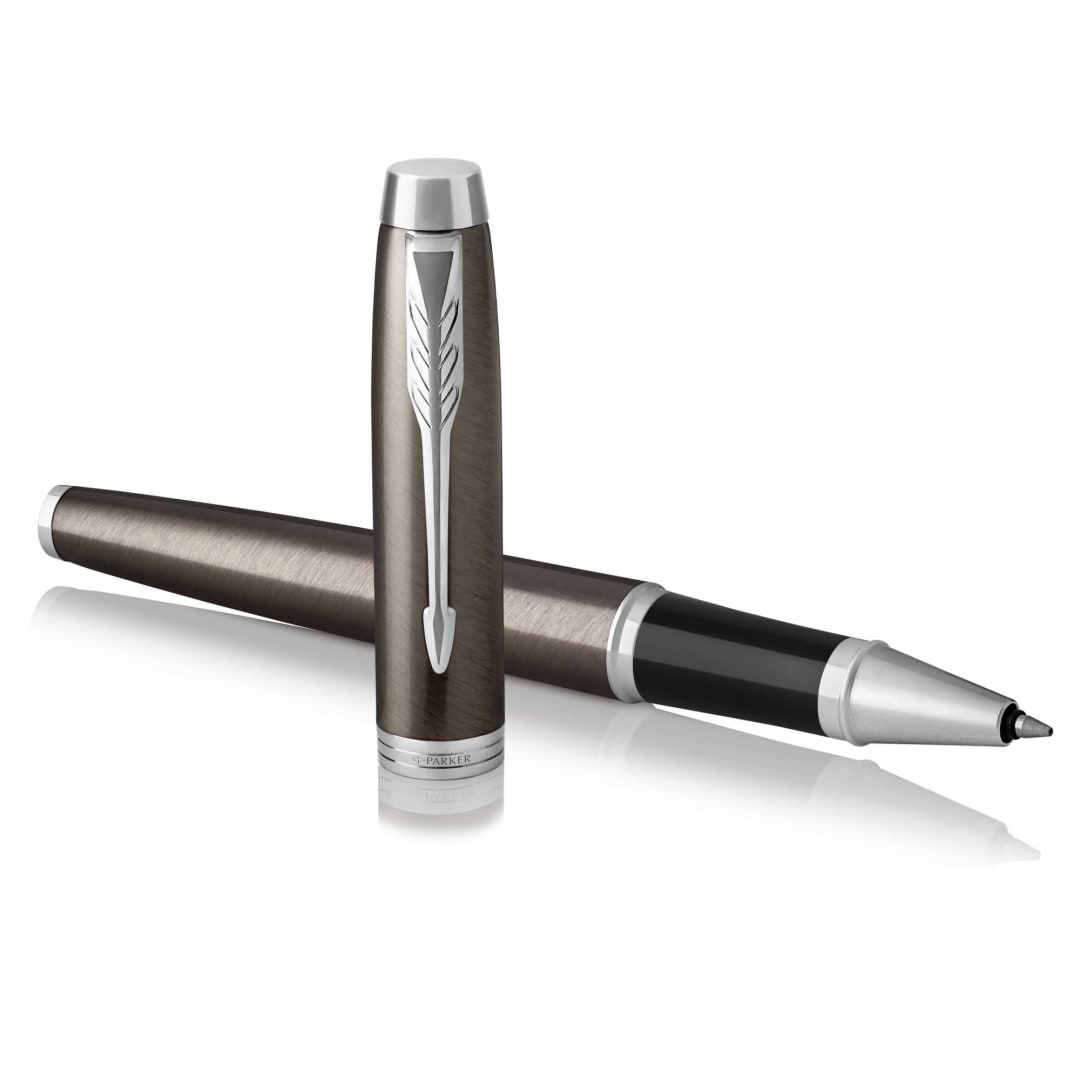 Parker IM RollerBall® Pen, Dark Espresso with Fine Point Black Ink Refill, Gift Box (1931664)
