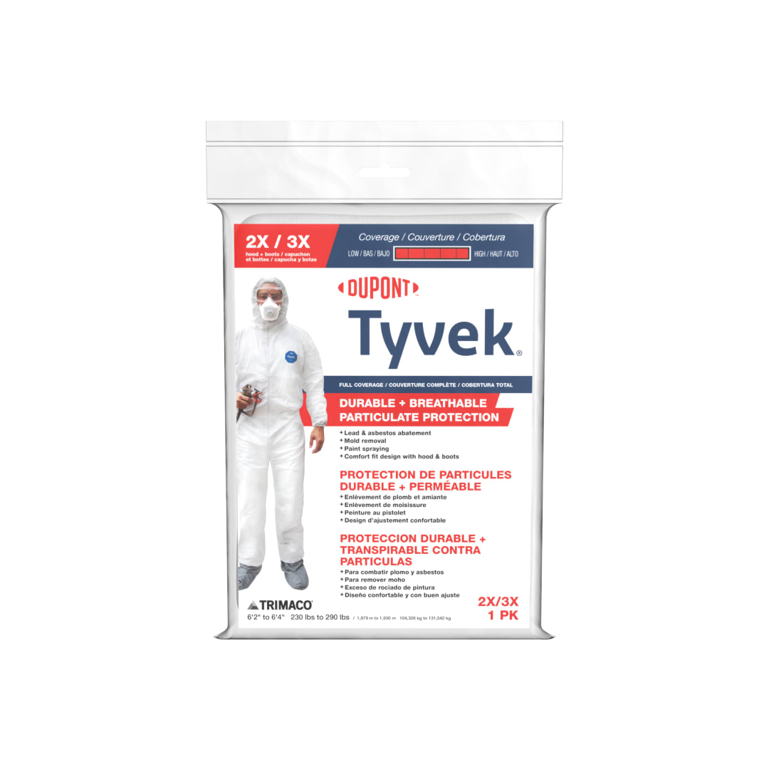 Tyvek® Coveralls with Hood & Boot, 2XL/3XL