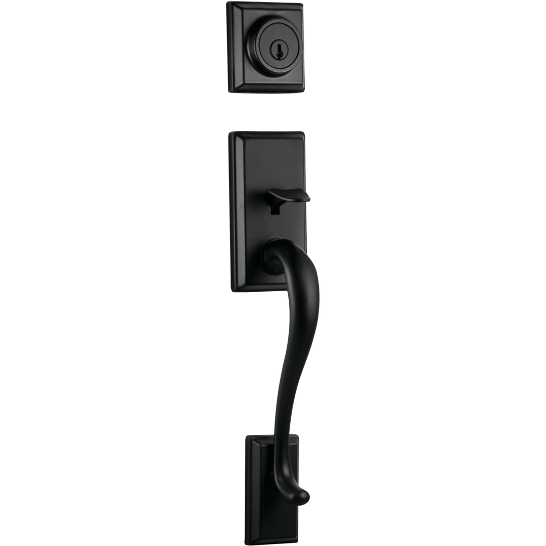 Hawthorne Double Cylinder Exterior Only Handleset in Matte Black