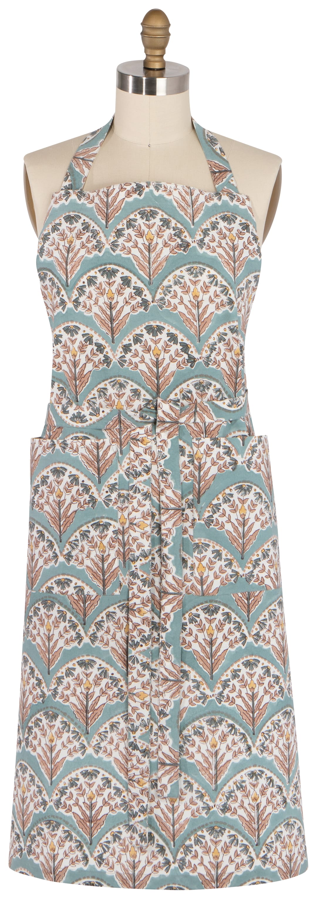 Bouquet Block Print Apron