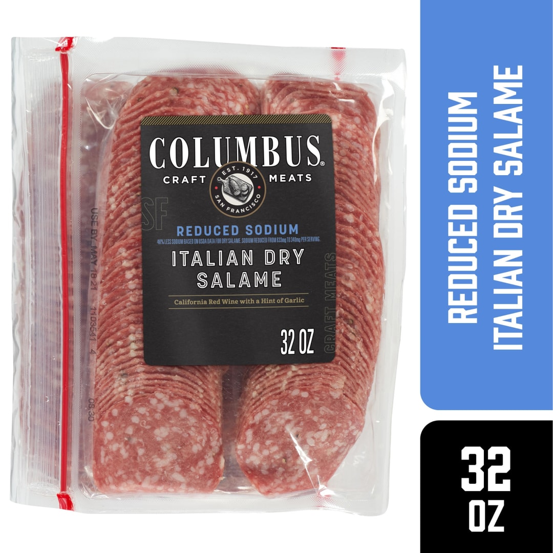 COLUMBUS Sliced Reduced Sodium Italian Dry Salame