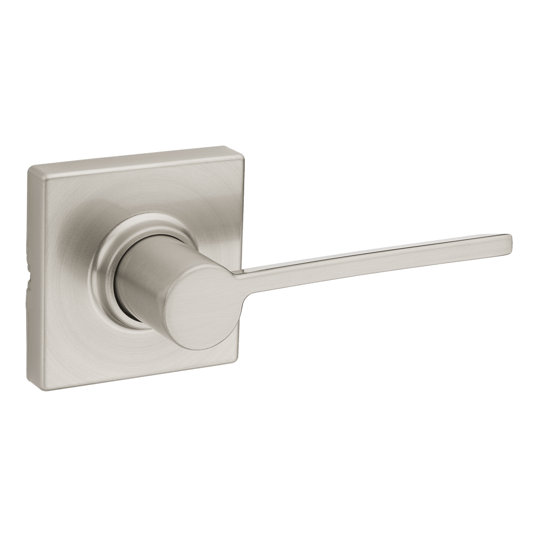 Ladera Hall/Closet Square Trim Lever in Satin Nickel