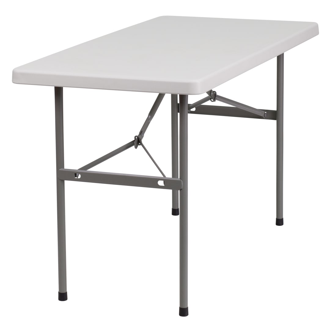 Kathryn 4-Foot Granite White Plastic Folding Table
