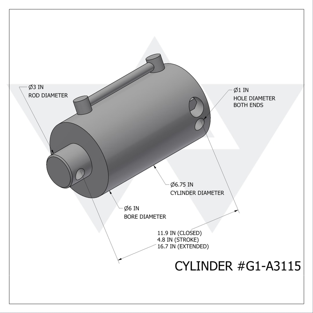 Galbreath™ Cylinder 6 X 3R X 4 13/16