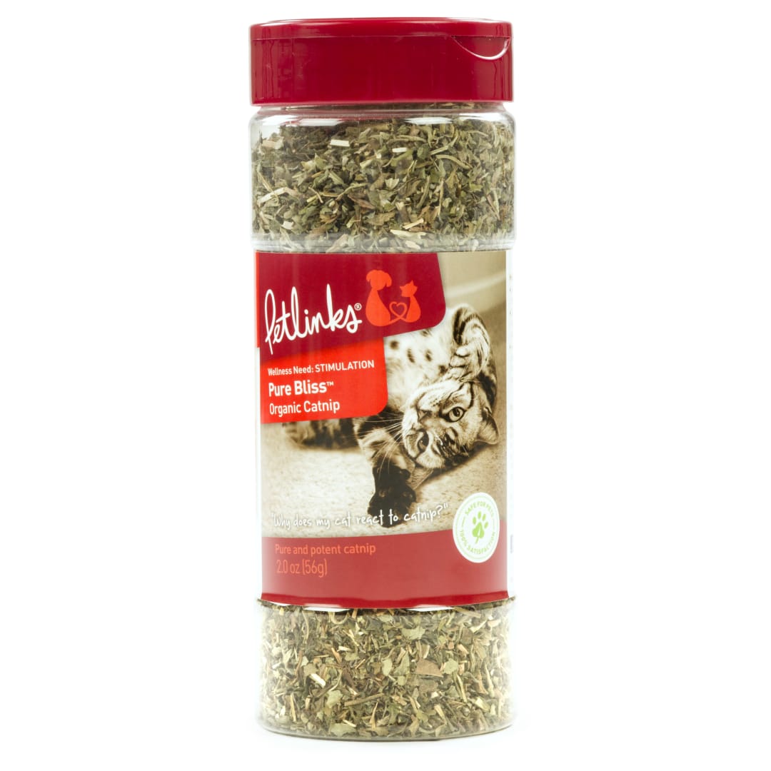 Petlinks Pure Bliss USDA Certified Organic Catnip Resealable Shaker Canister, 2 Ounce