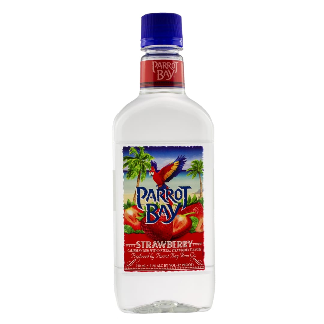 Parrot Bay Strawberry Rum 750ml Plastic Bottle 42 Proof