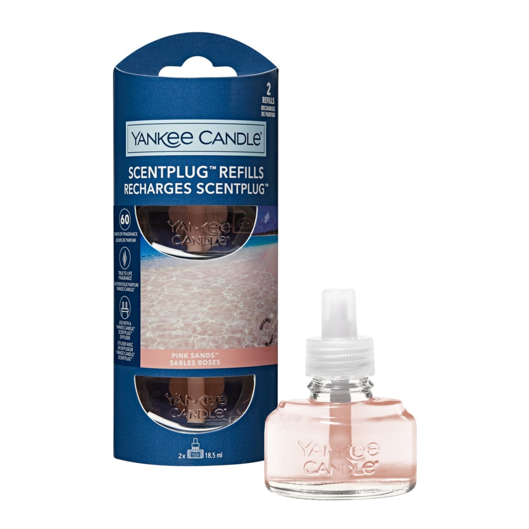 Yankee Candle® ScentPlug Fragrance Refills | Pink Sands Plug in Air Freshener Oil | Up to 60 Days of Fragrance | 2 Count