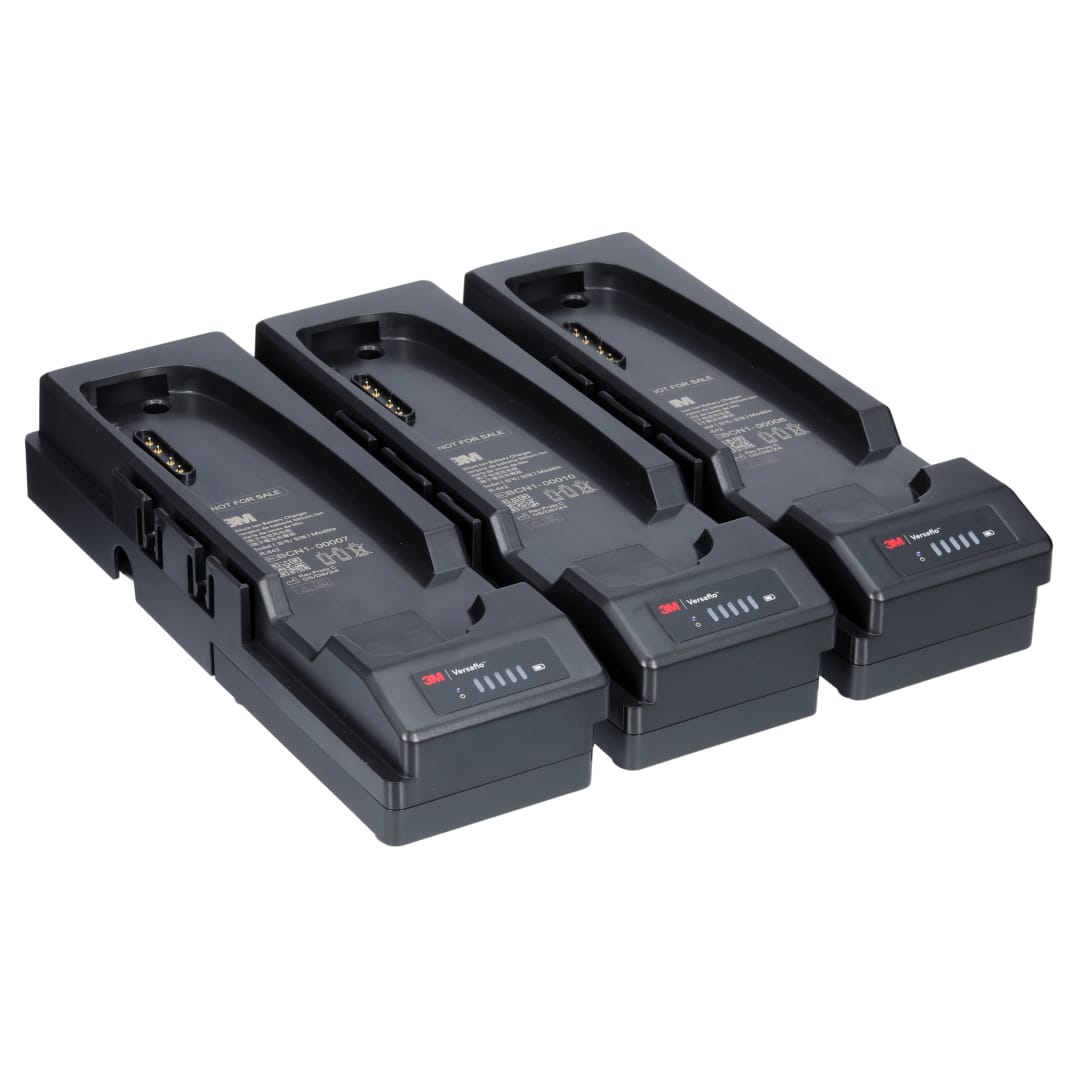 Sadece Versaflo™ TR-600 ve TR-800, TR-642-3 için 3M™ Versaflo™ 3 İstasyonlu Pil Şarj Cihazı Paketi