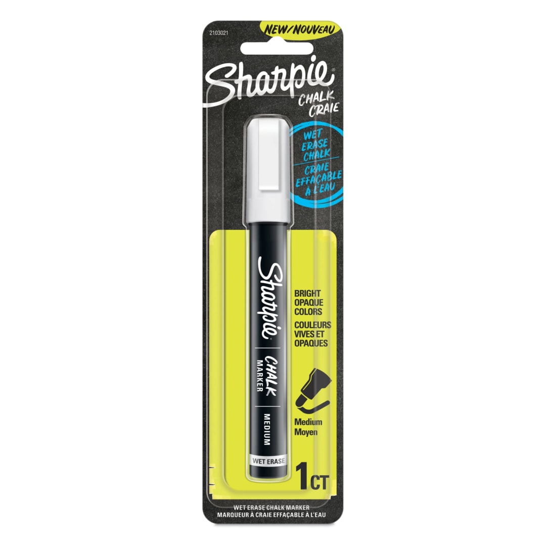 Sharpie® Chalk Marker, Wet Erase Markers, White, 1 Count