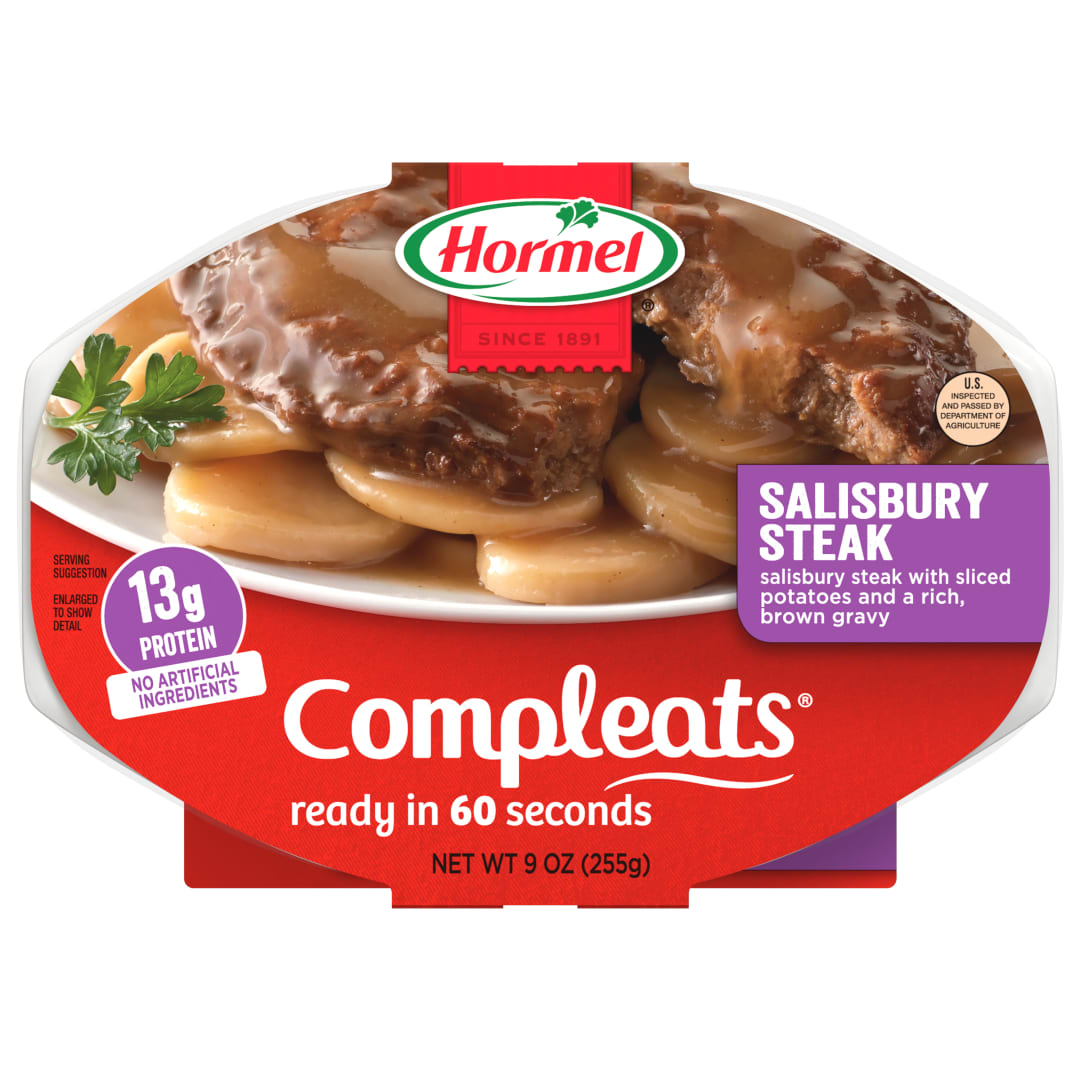 HORMEL COMPLEATS Microwave Tray Salisbury Steak
