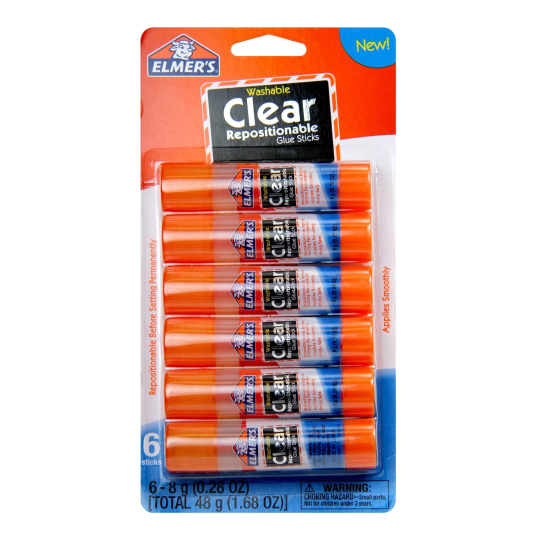 Elmer's Non Toxic Clear Glue Sticks, 1 Each