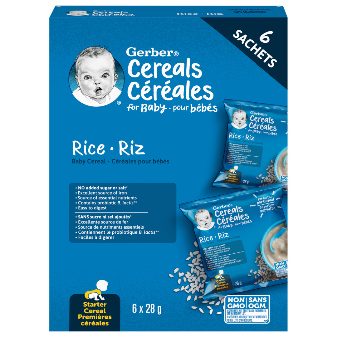 GERBER Sachet Rice Cereal 6(6x28g) CA