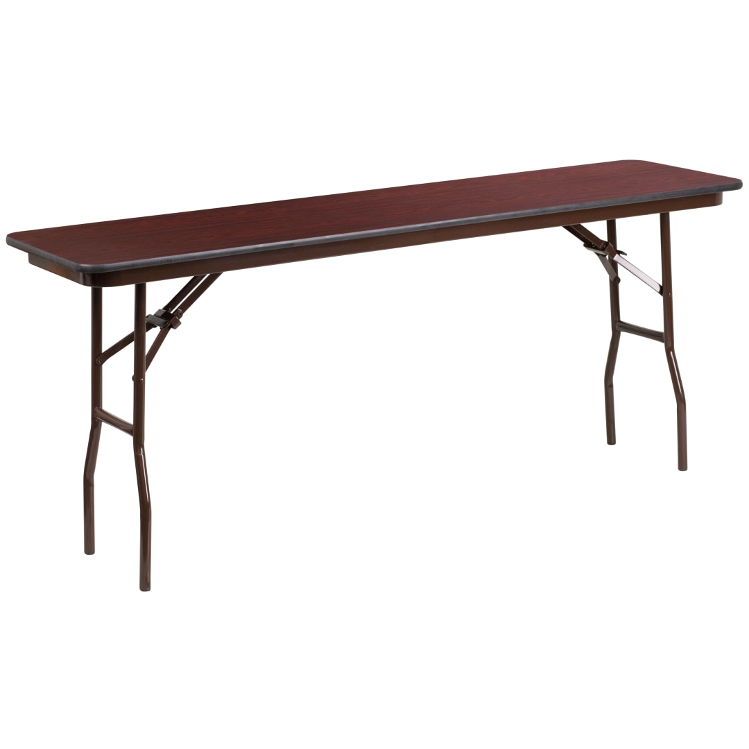 Frankie 6-Foot Mahogany Melamine Laminate Folding Training Table