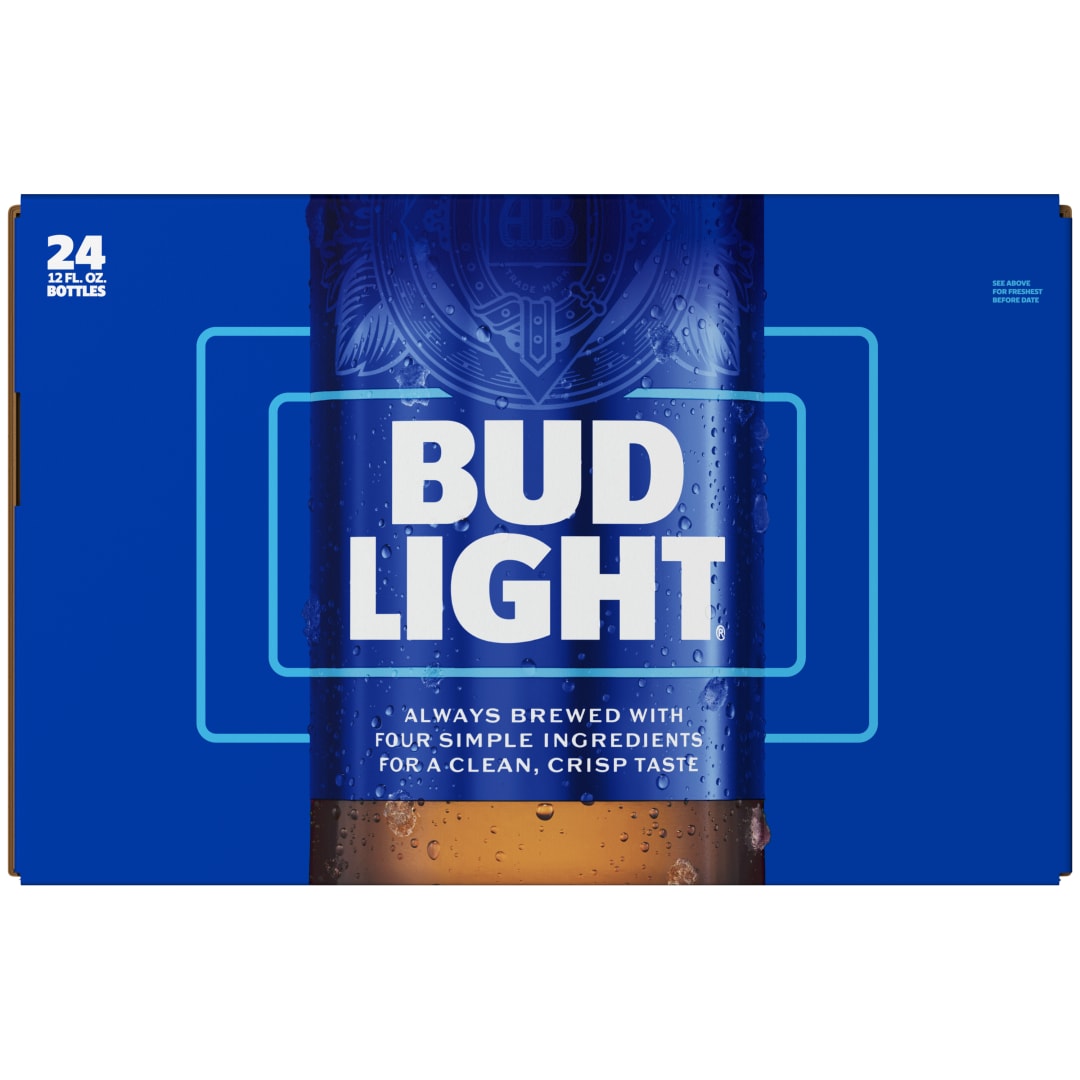 Bud Light American Lager Beer 24 Pack, 12 fl oz Bottles