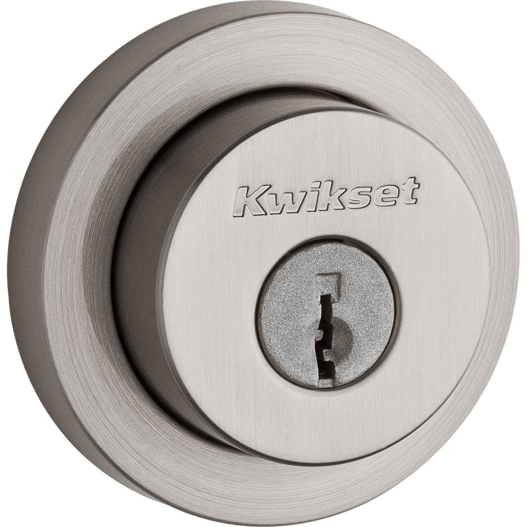159 Round Deadbolt, Keyed Both Sides, in Satin Nickel