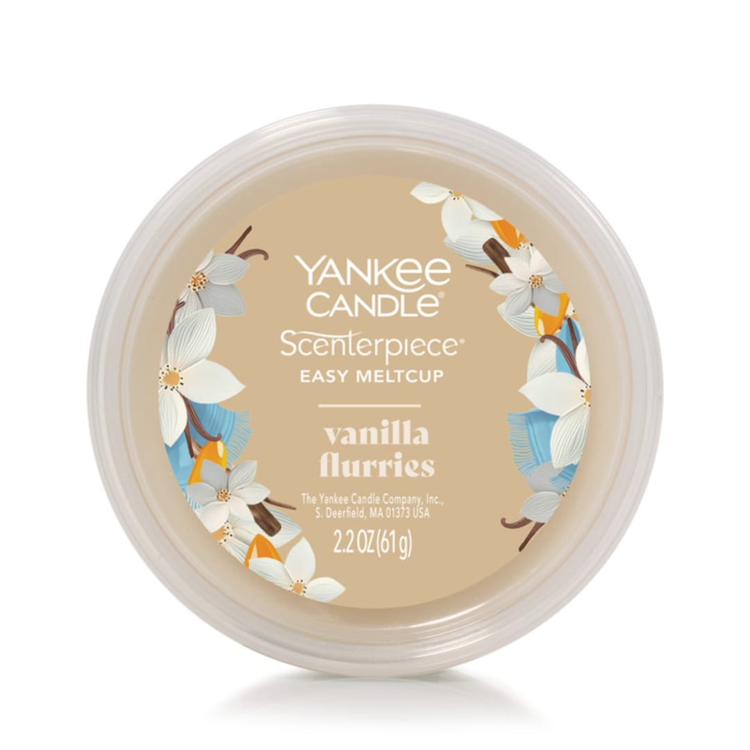 Yankee Candle Vanilla Flurries, 2.2 oz Scenterpiece® Easy MeltCup with up to 24 Hours of Fragrance