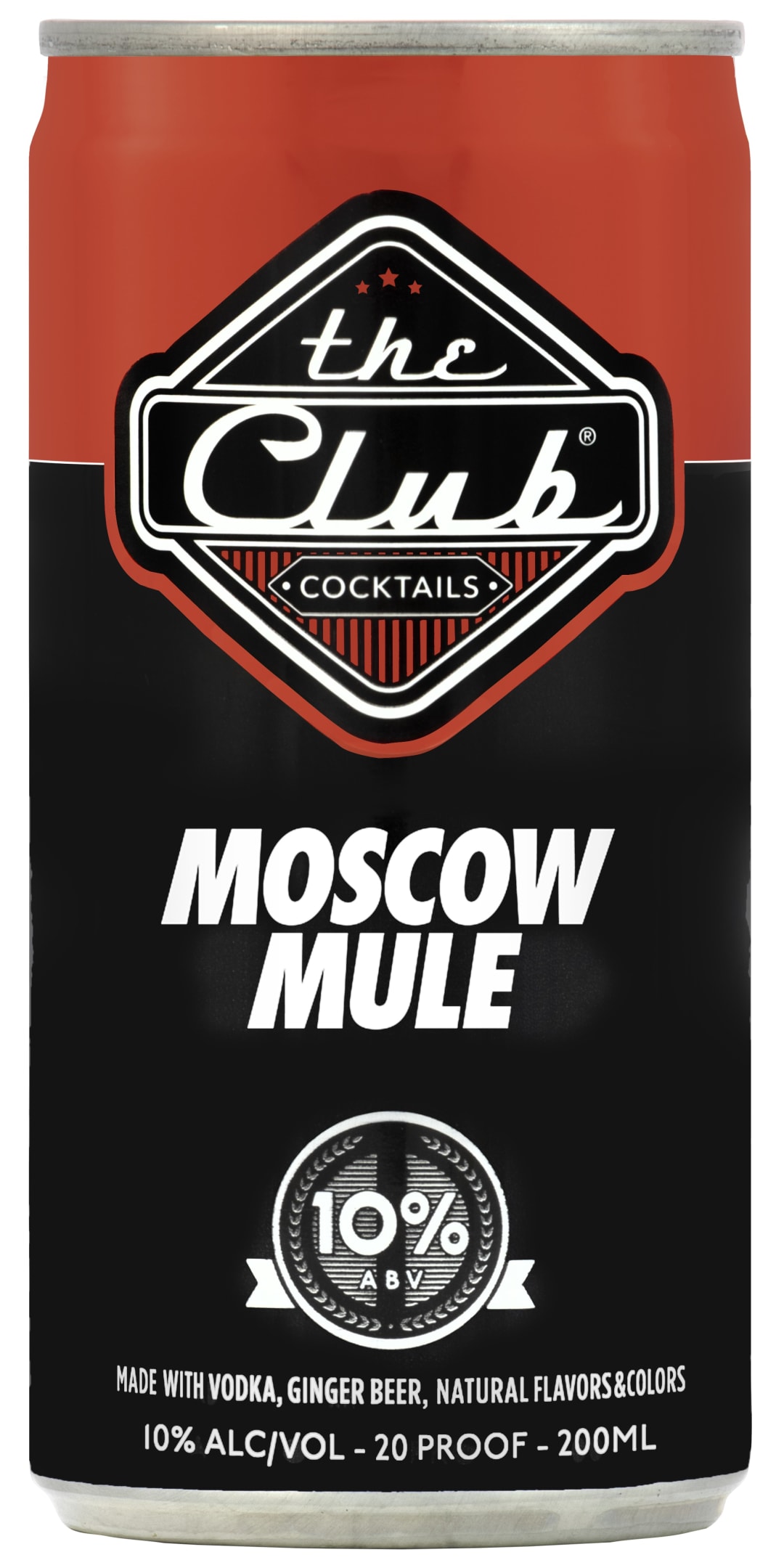 The Club Cocktails Moscow Mule 200ml Can 20 Proof