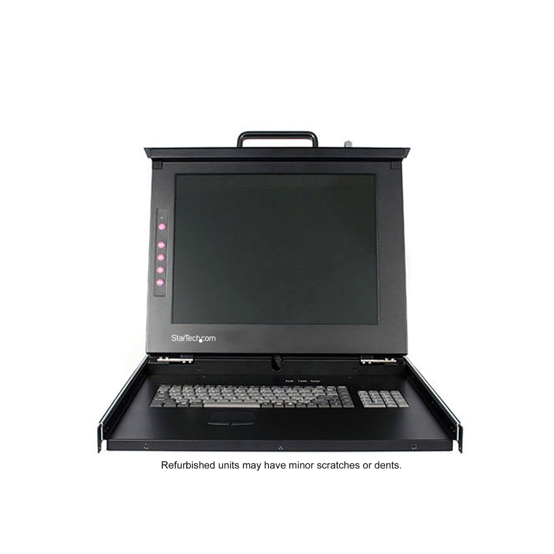Refurbished 17 Inch Folding LCD Rack Console with 8 port KVM