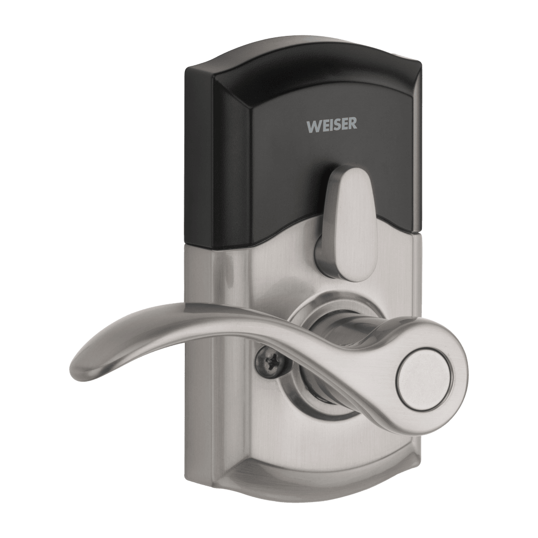 GED26000 SmartCode™ Electronic Trapani Lever featuring SmartKey Security™ in Satin Nickel