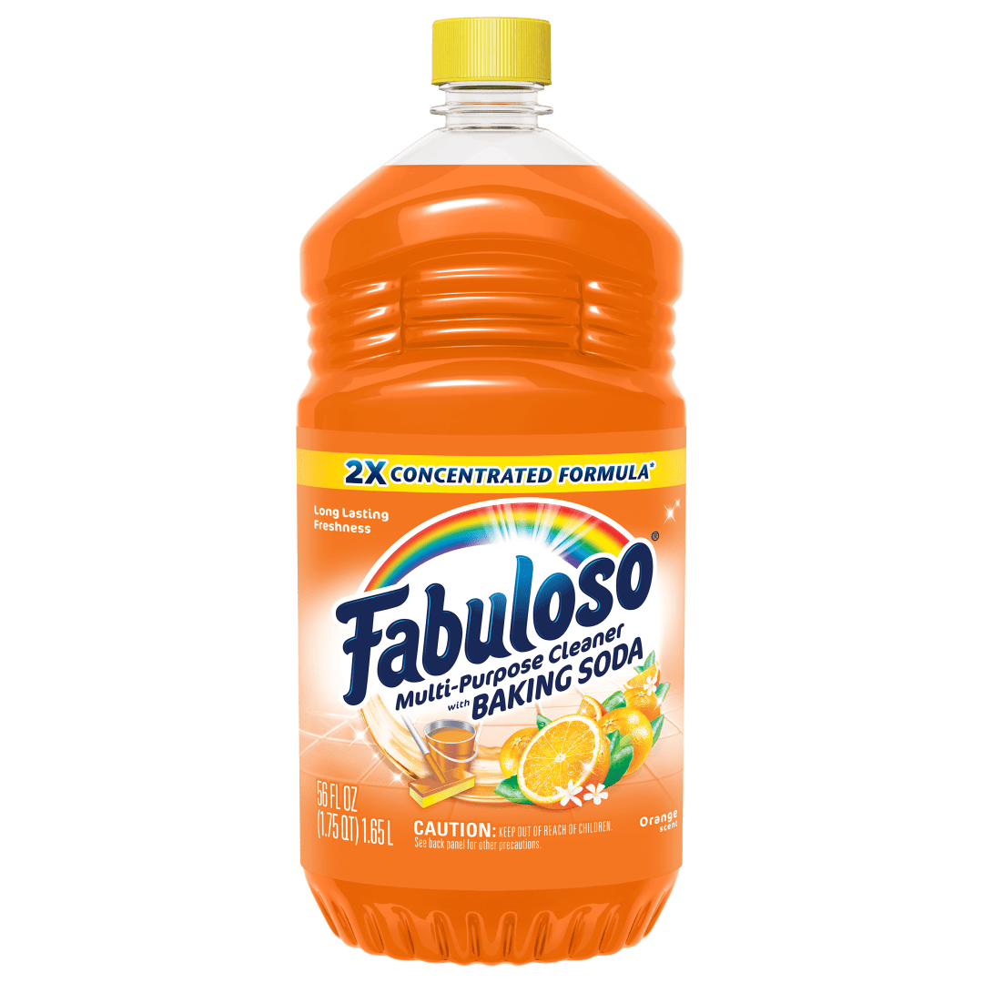 Fabuloso Multi-Purpose Cleaner, 2X Concentrated Formula, Orange with Baking Soda, 56 oz