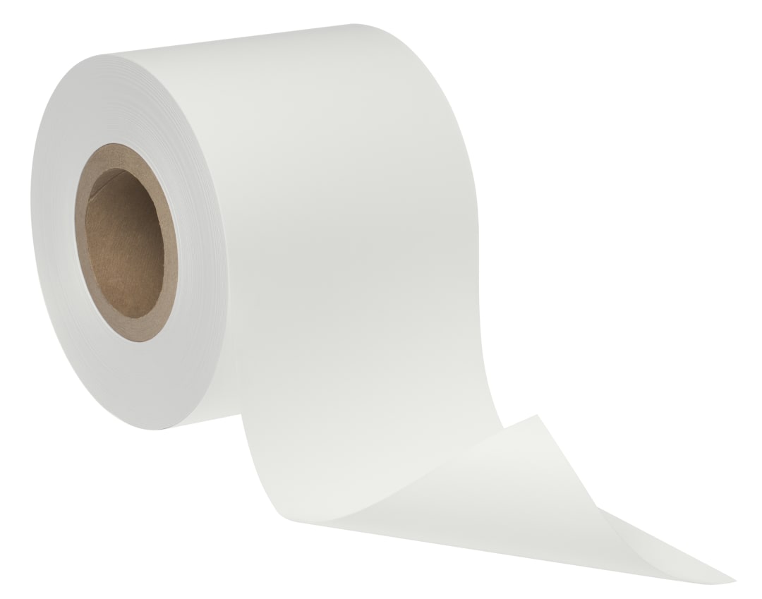 3M™ Polyolefin-Etikettenmaterial FP0354EG, Weiß matt, Jumbobreite, Variable Rollenabmessung