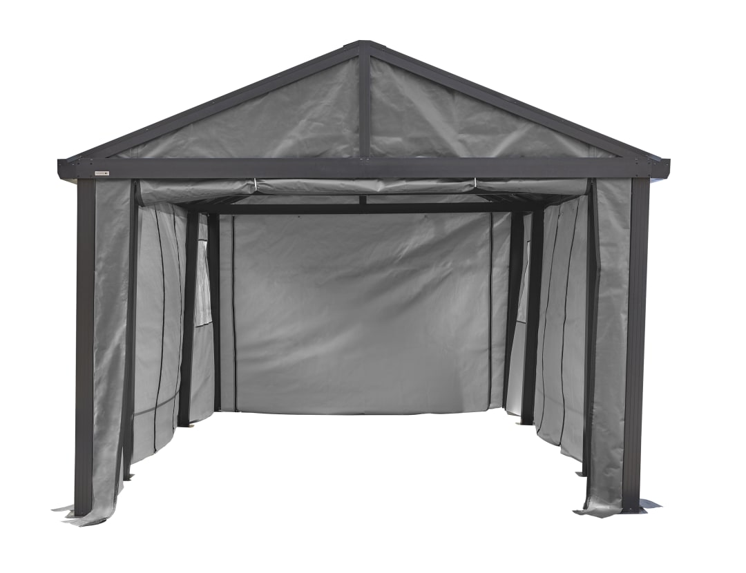 Sojag Samara 12 x 20 x 10 ft Charcoal Enclosure Kit For Carport