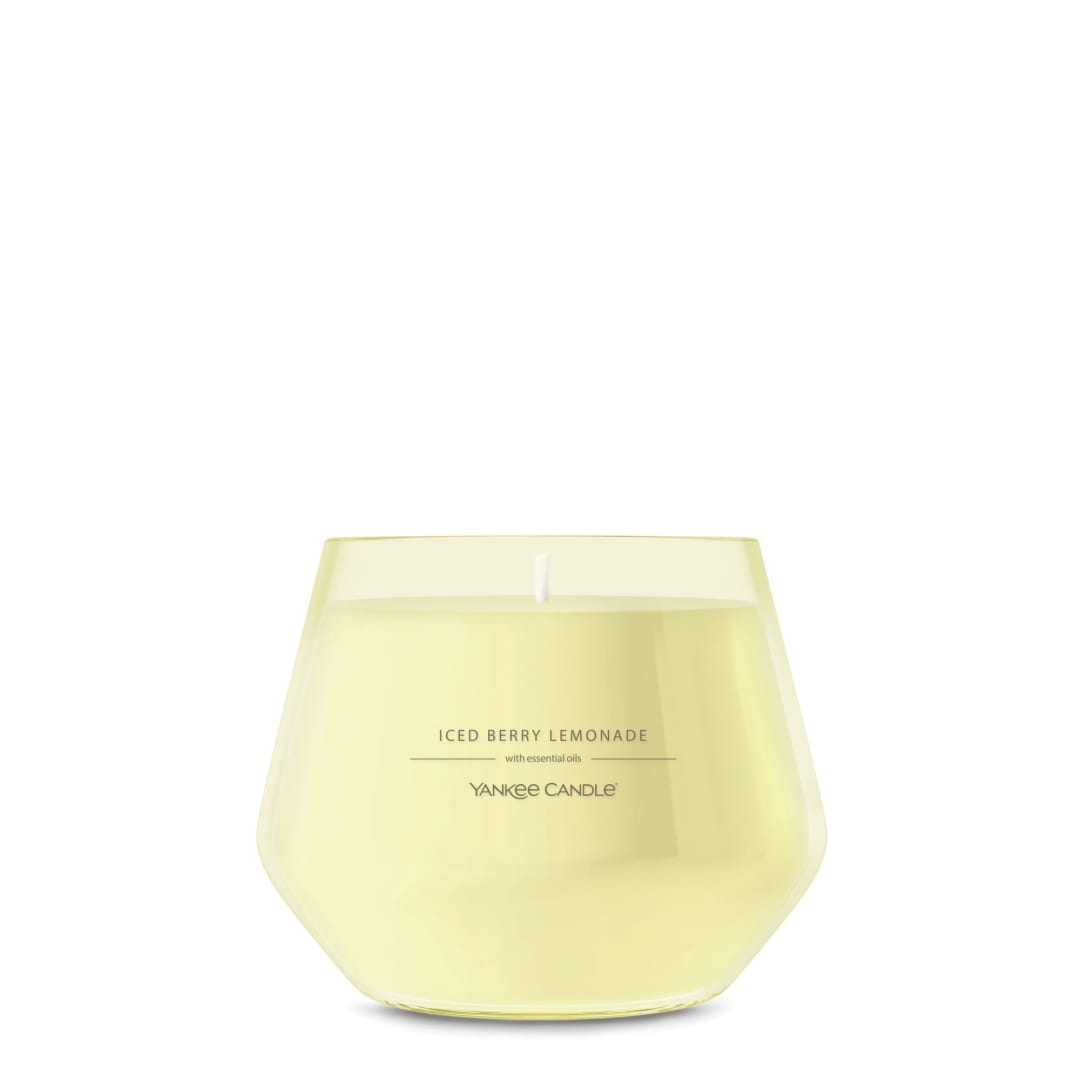 Yankee Candle® Studio Scented Candle with up to 50 Hour Burn Time, Premium Plant Wax Blend for Consistent Burn, 10 oz Jar Candle with Room Filling Fragrance, Iced Berry Lemonade