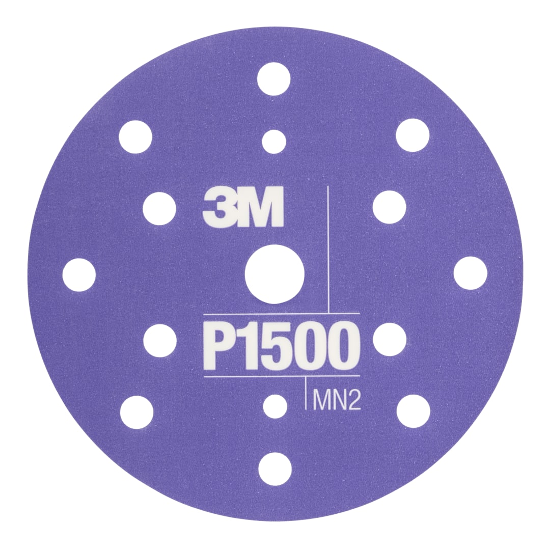 3M™ Hookit™ Esnek Disk Zımpara 270J, 150 mm, 15 Delikli, P1500, 34423