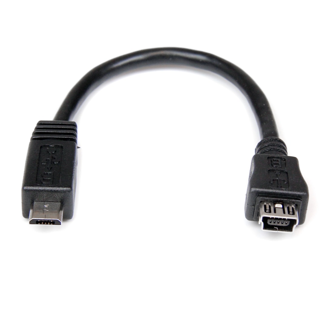 6 inch Micro USB to Mini USB Adapter M F