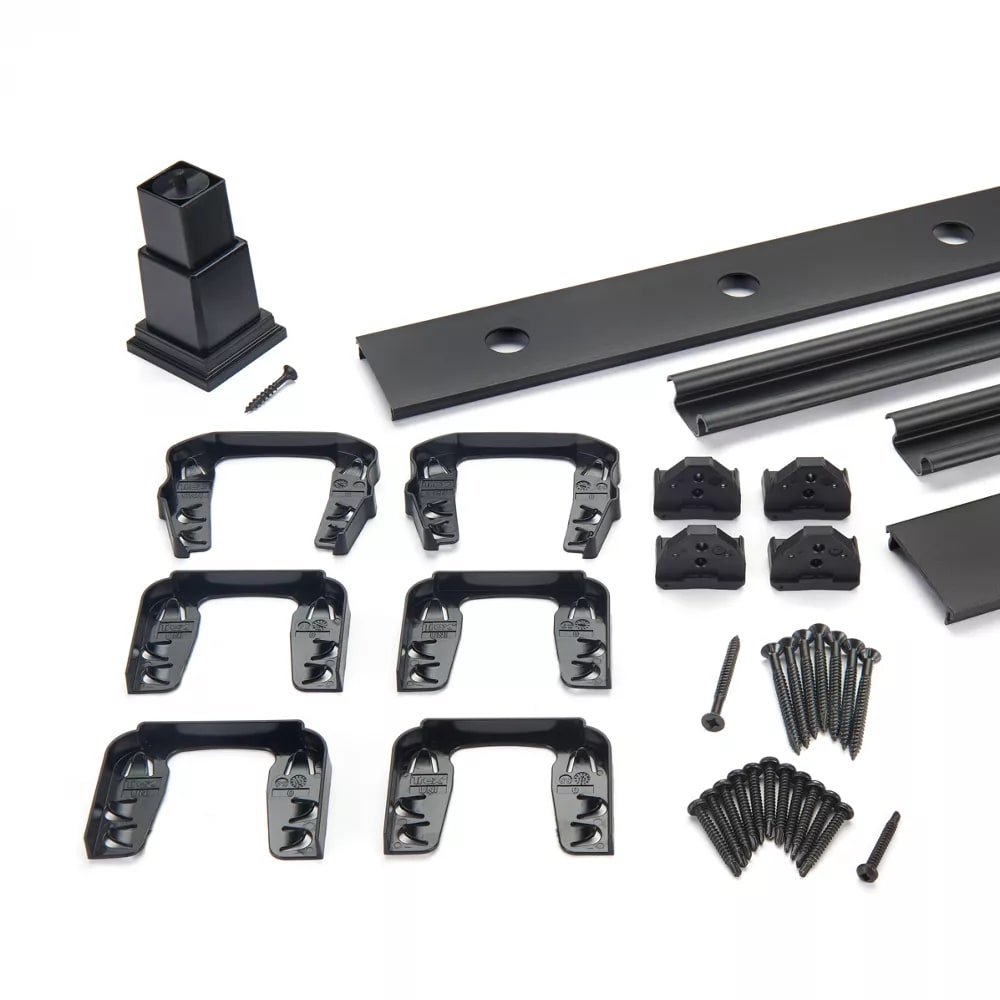 6-ft Transcend Accessory Infill Kit for Round Aluminum Balusters-Horizontal-Charcoal Black