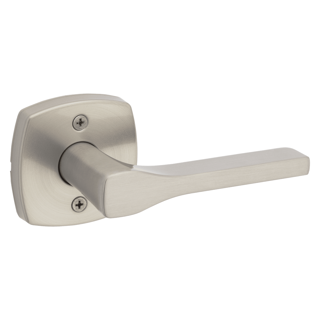 Prague Passage Lever in Satin Nickel