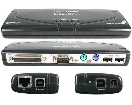 6-in-1 USB 2.0 Docking Station / Port Replicator