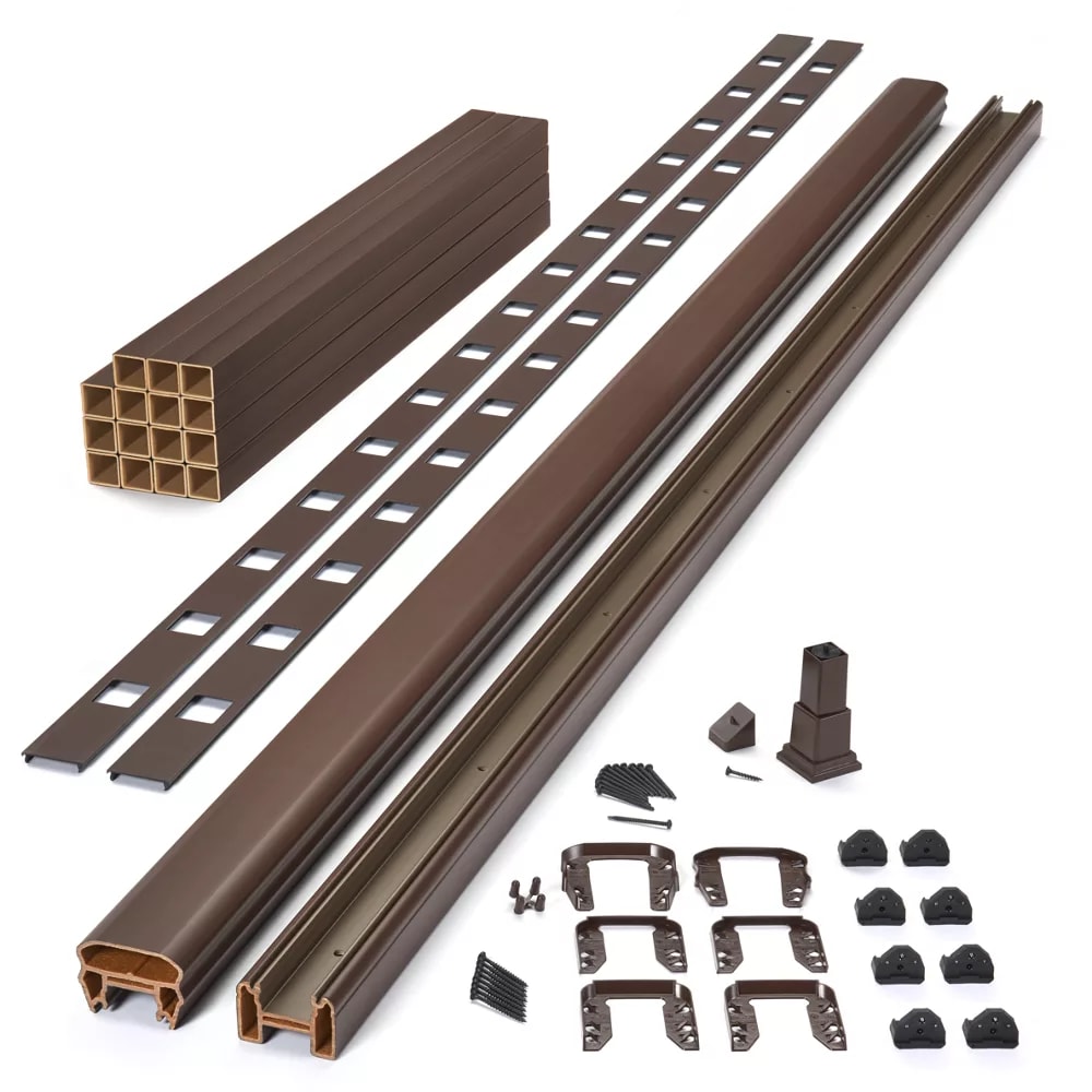 8-ft x 42-in Transcend Stair Rail Kit with Composite Balusters - Vintage Lantern Full Span