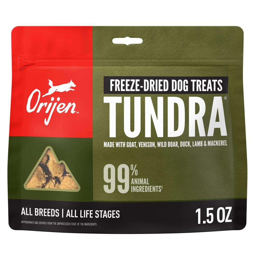 ORIJEN Grain Free High Protein Freeze Dried Dog Treats Tundra Recipe
