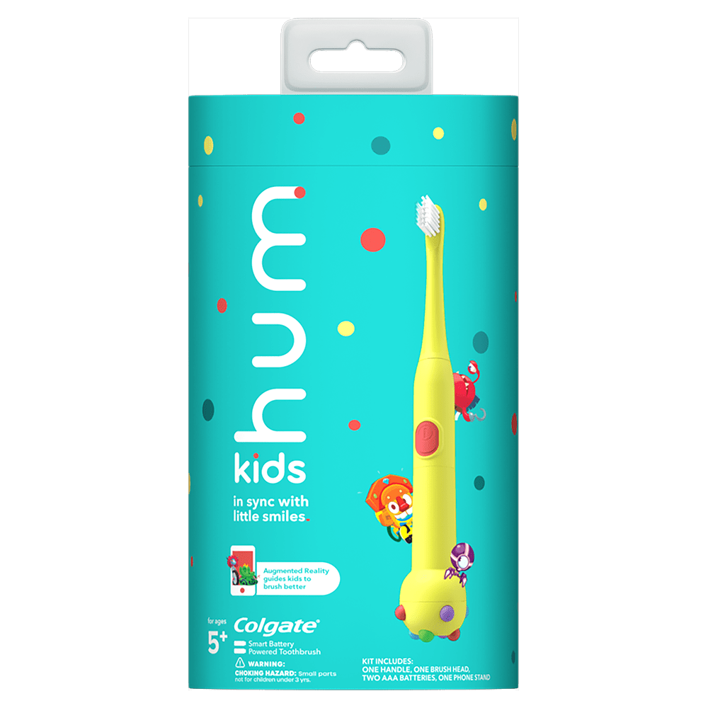 Hum Kids Powered Toothbrush, Yellow, 1 count