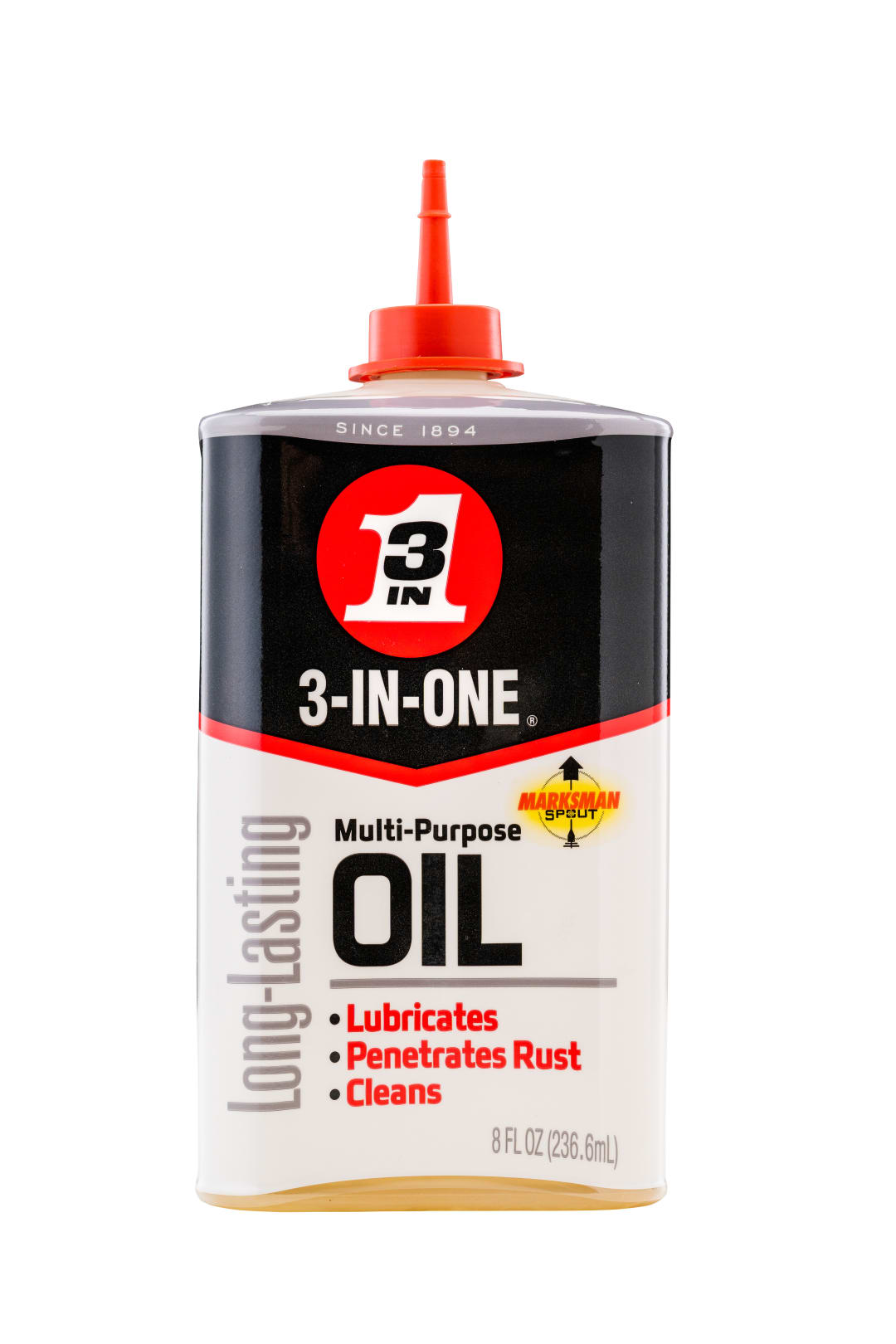 3-IN-ONE 8 fl oz Multi-Purpose Oil, Fast-Acting Lubricant for Hinges, Bolts &amp; Moving Parts {12ct Case Pack]