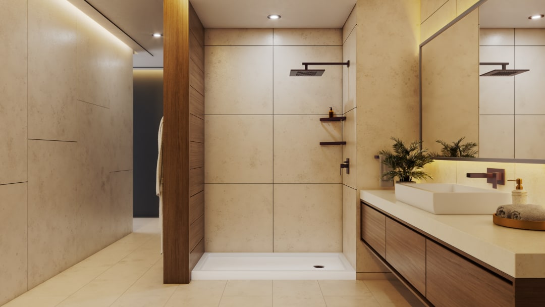 DreamLine SlimLine 36 inch D x 60 inch W x 2 3/4 inch H Single Threshold White Alcove Shower Base with 2 inch Oil Rubbed Bronze Right Round Drain