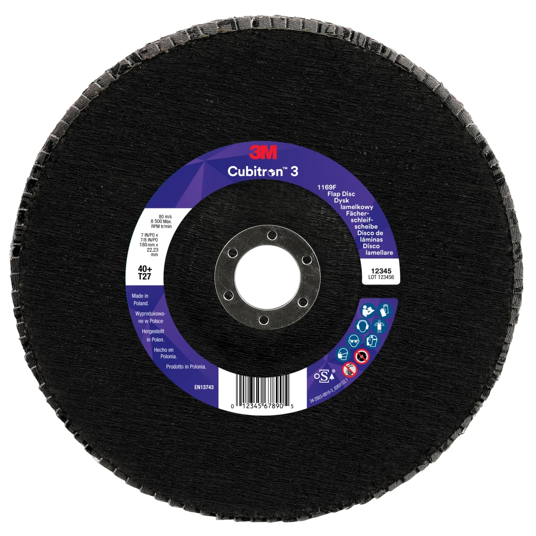 3M™ Cubitron™ 3 Flap Disc 1169F