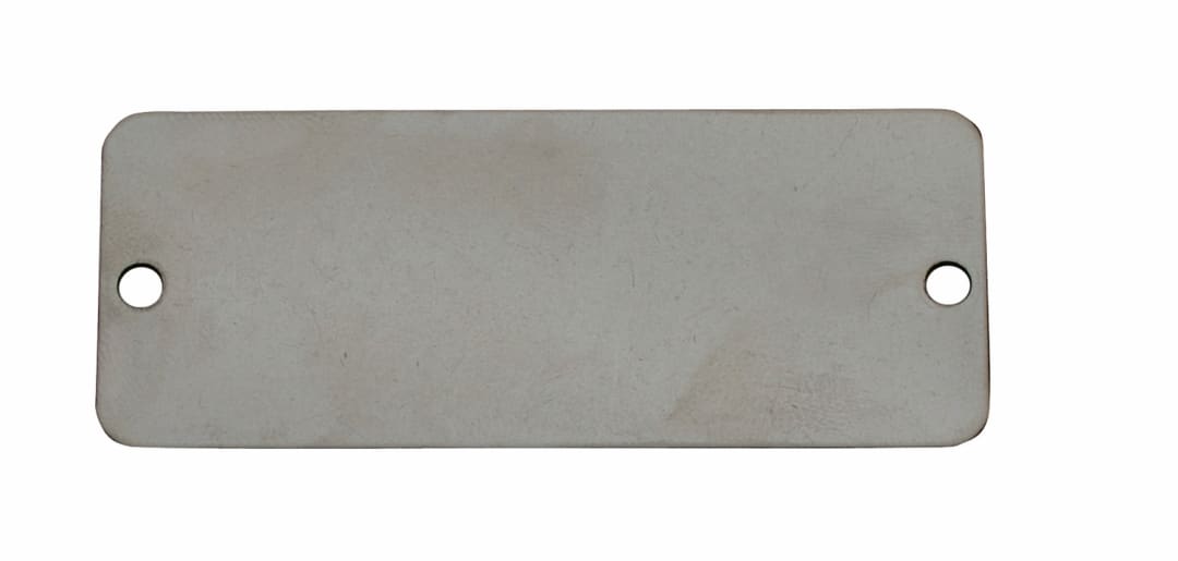 Tag-Rectangle with Rounded Corners 1"x 2" Stainless Steel 100 pack